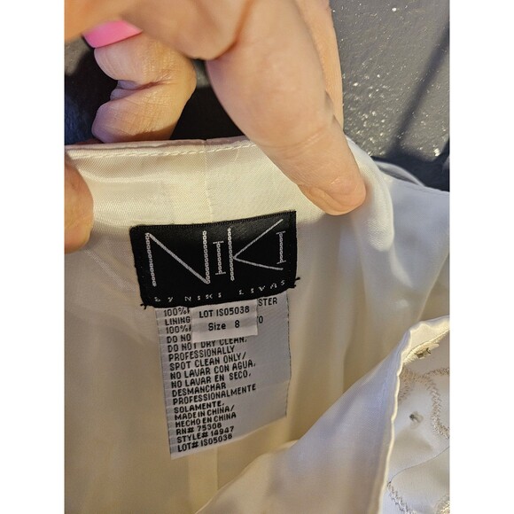 Vintage Niki Dress By Niki Livas Size 8 Off White Prom/wedding‎ Dress - Picture 5 of 12